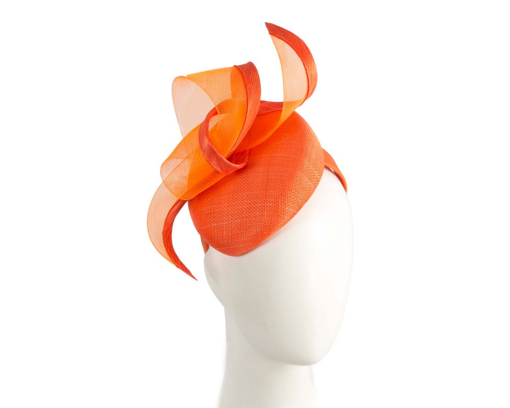 Orange pillbox fascinator by Fillies Collection - Hats From OZ