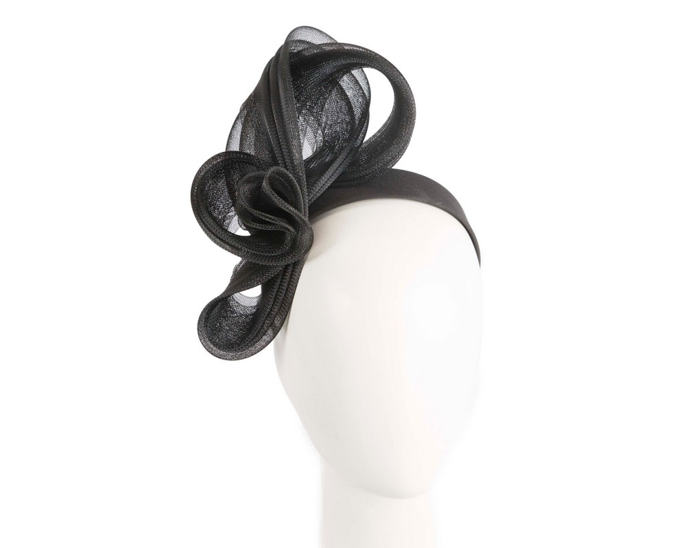Black crinoline bow fascinator by Fillies Collection - Hats From OZ