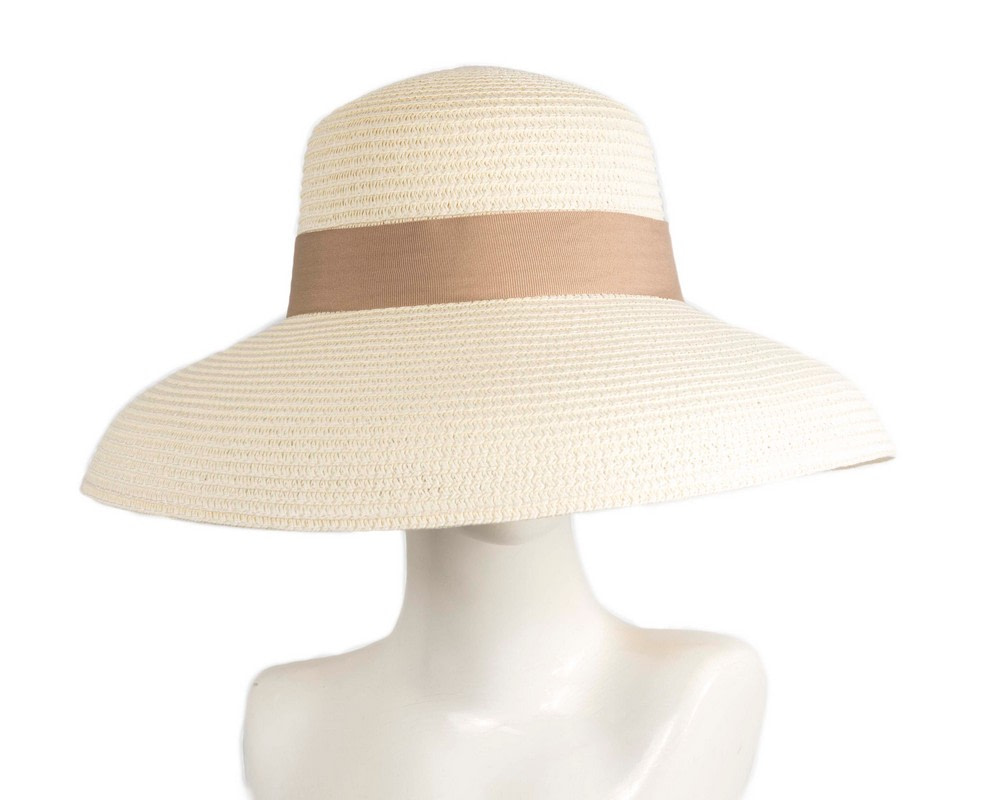 Elegant cream ladies summer beach hat - Hats From OZ