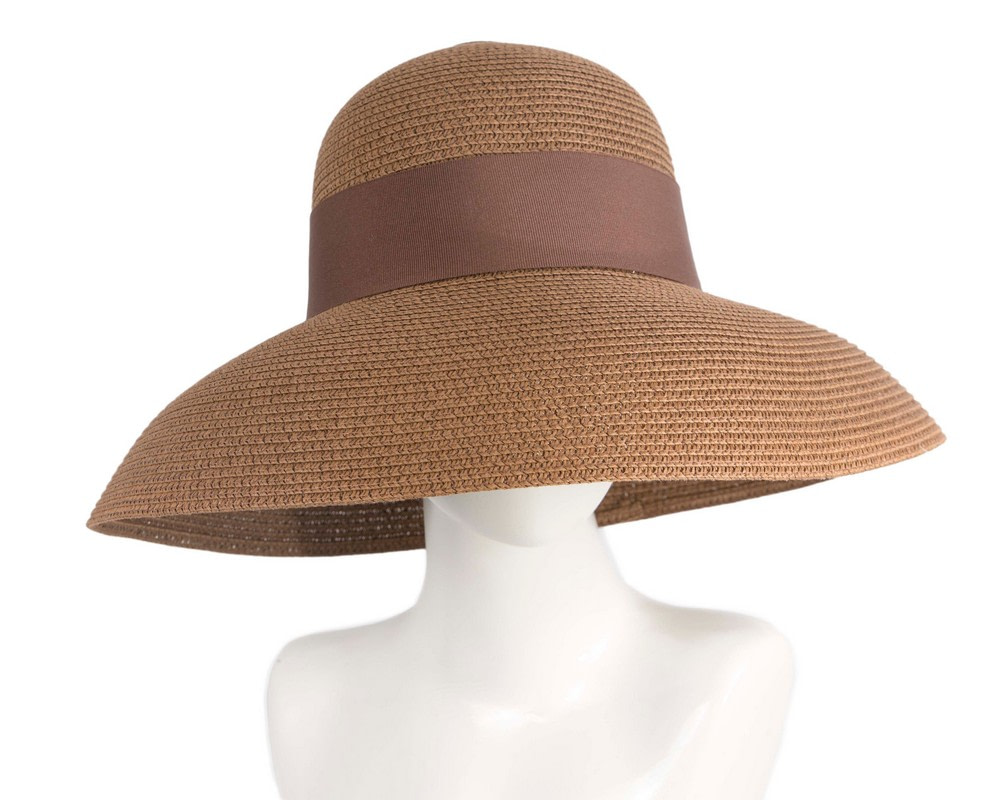 Elegant tan ladies summer beach hat - Hats From OZ