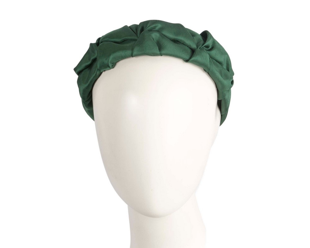 Green scrunchie fascinator headband - Hats From OZ