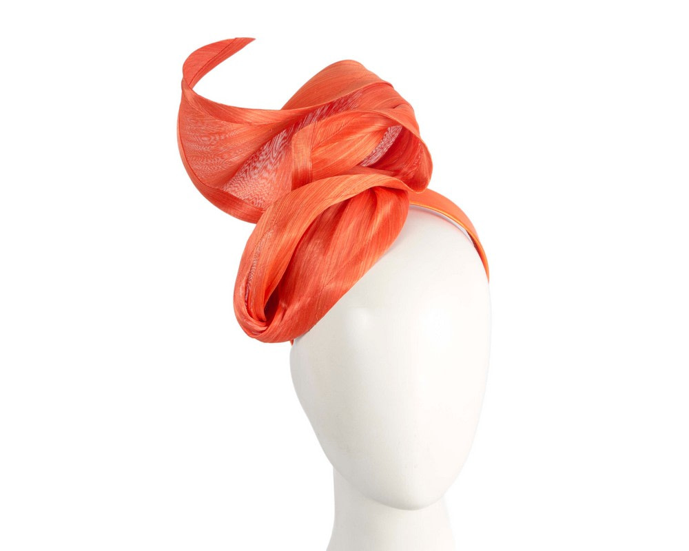 Orange designers racing fascinator by Fillies Collection - Hats From OZ