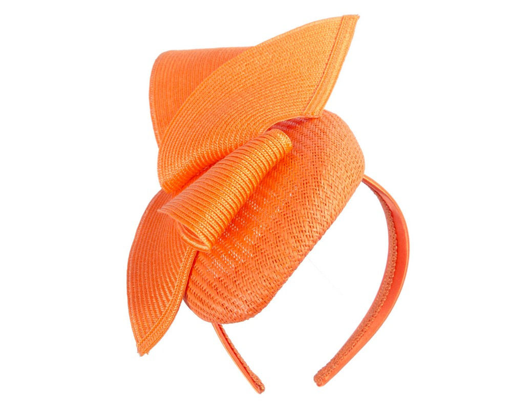 Orange pillbox fascinator by Fillies Collection - Image 2