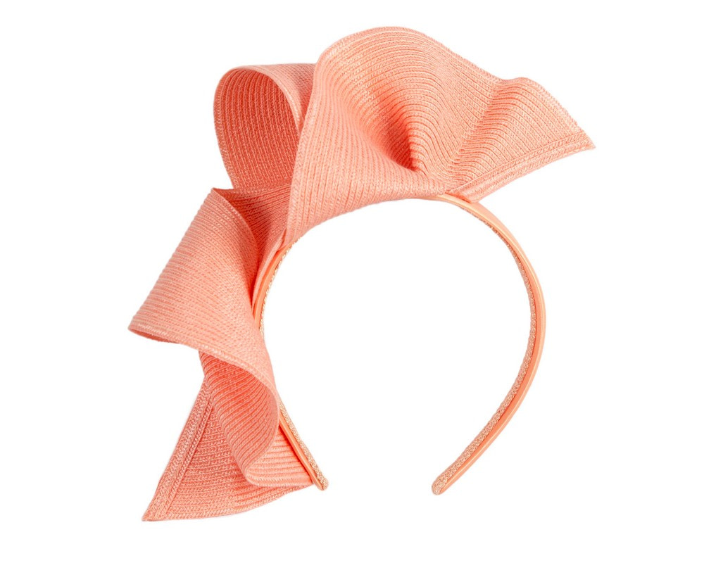 Large coral wave racing fascinator by Max Alexander - Image 2