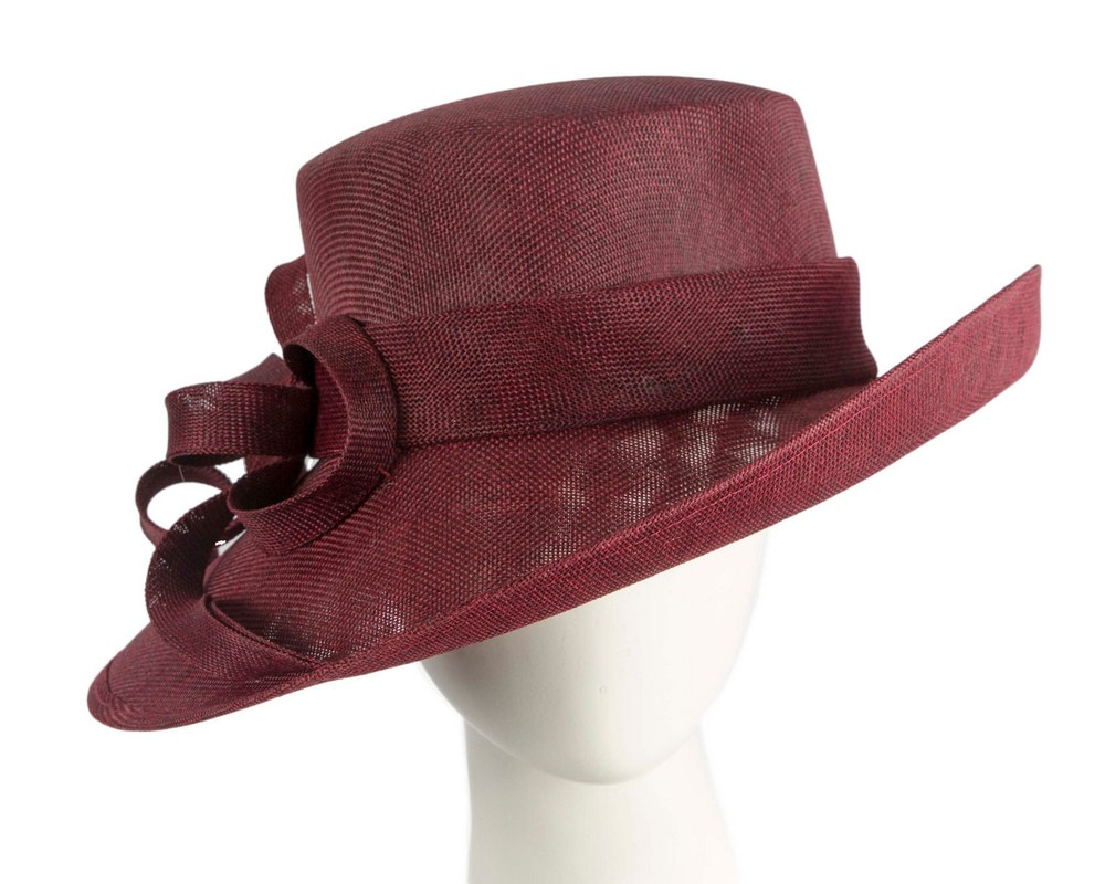 Wine-colored ladies fashion hat by Max Alexander - Hats From OZ