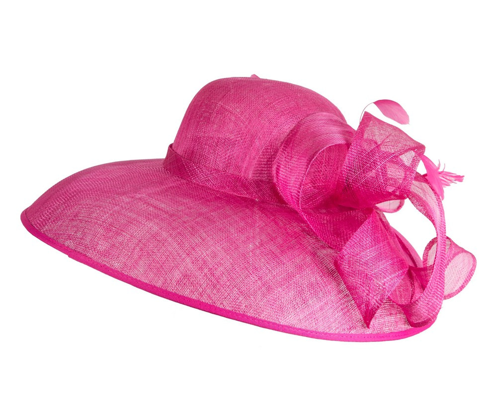 Large fuchsia sinamay fashion hat by Max Alexander - Hats From OZ Large fuchsia sinamay fashion hat by Max Alexander - Image 6
