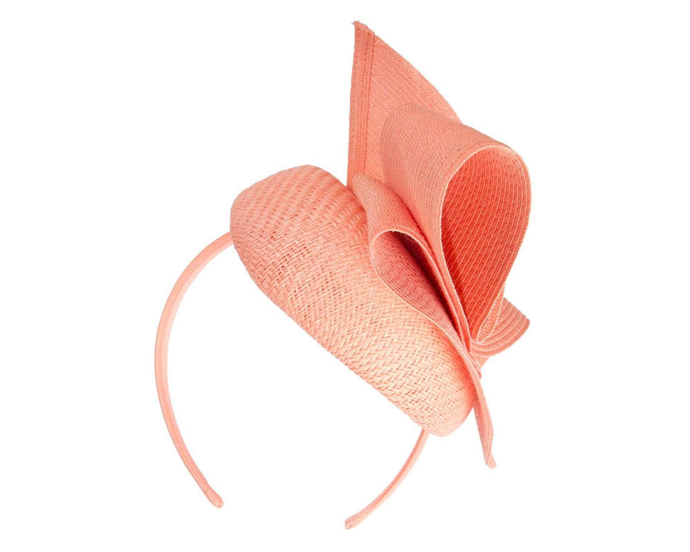 Coral pillbox fascinator by Fillies Collection - Image 6