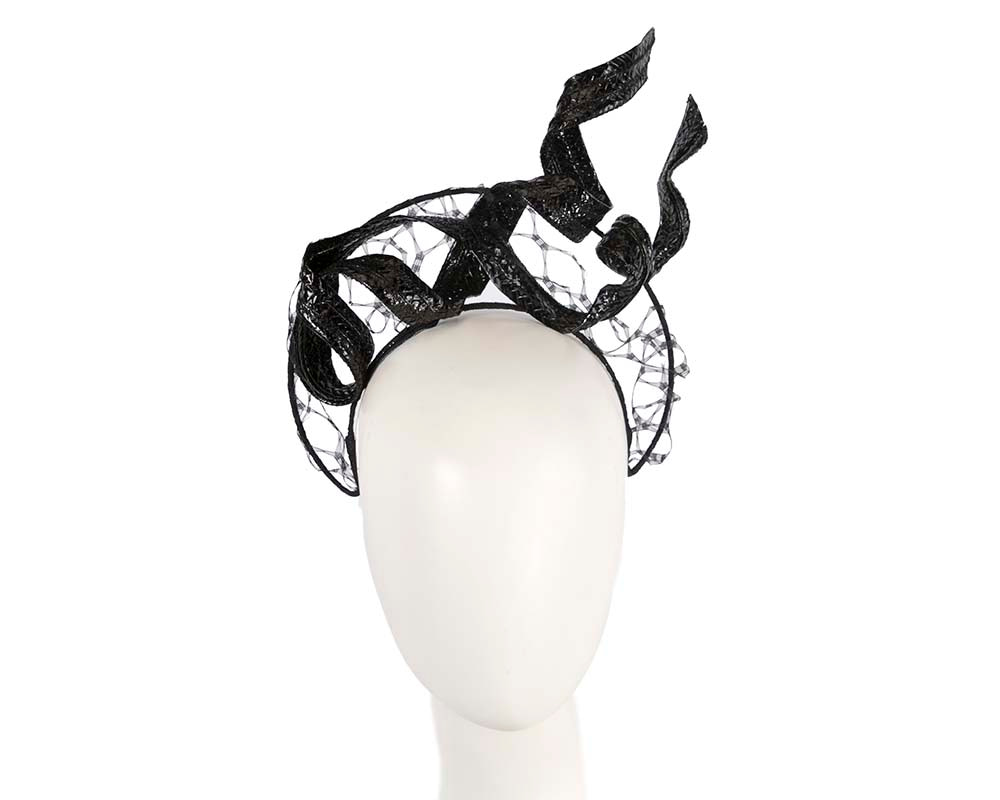 Navy fascinator headband by BELIEVERA - Hats From OZ