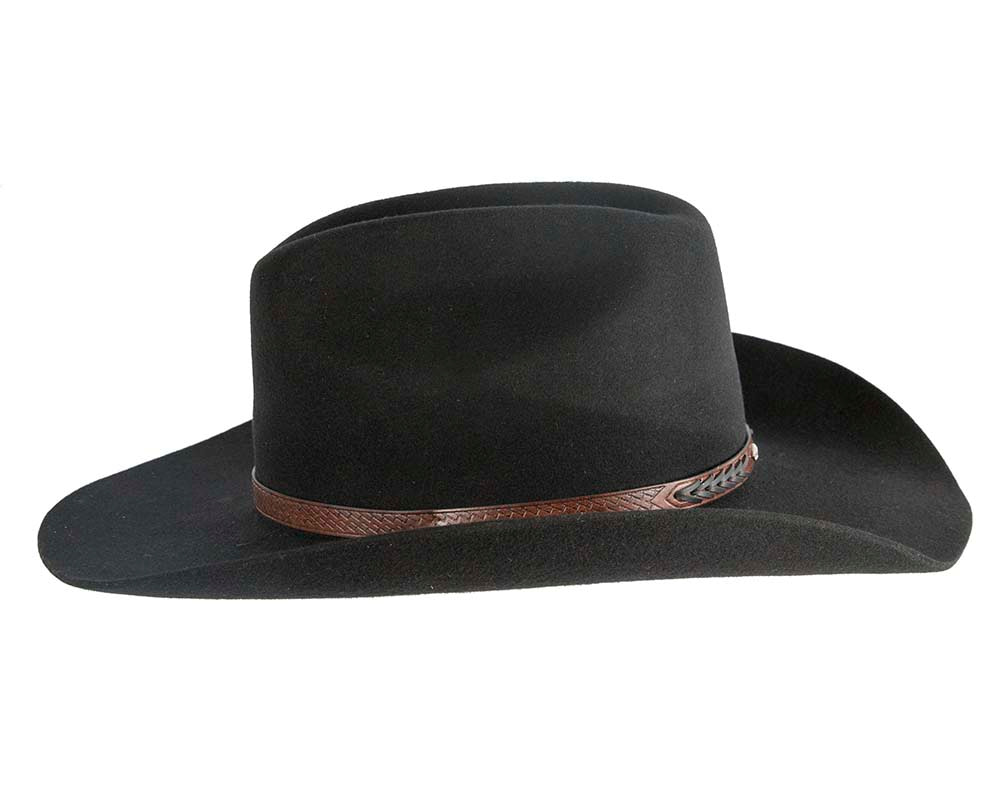 Classic Black Cowboy Hat – Timeless Western Elegance - Hats From OZ Classic Black Cowboy Hat – Timeless Western Elegance - Image 4