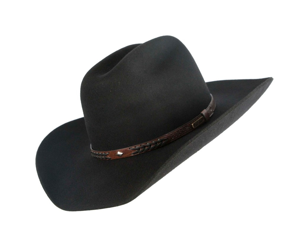Classic Black Cowboy Hat – Timeless Western Elegance - Hats From OZ Classic Black Cowboy Hat – Timeless Western Elegance - Image 2