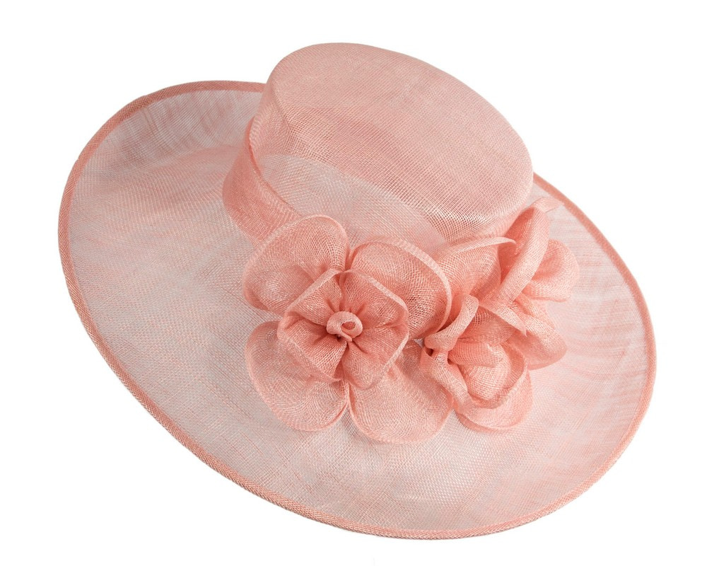 Pink wide brim sinamay fashion hat by Max Alexander - Hats From OZ Pink wide brim sinamay fashion hat by Max Alexander - Image 3