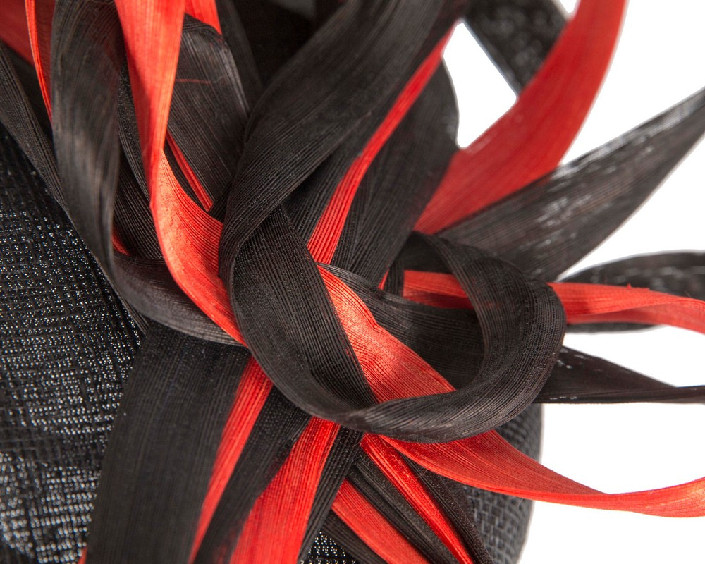 Exclusive black & orange pillbox fascinator by Fillies Collection - Image 5