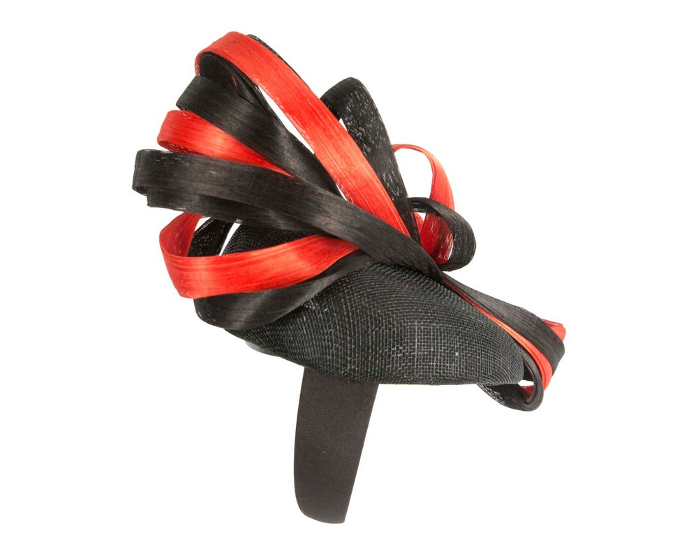 Exclusive black & orange pillbox fascinator by Fillies Collection - Image 3