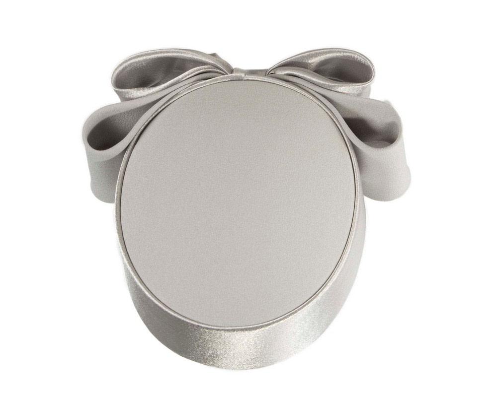 Exclusive large silver pillbox hat by Cupids Millinery - Hats From OZ Exclusive large silver pillbox hat by Cupids Millinery - Image 2