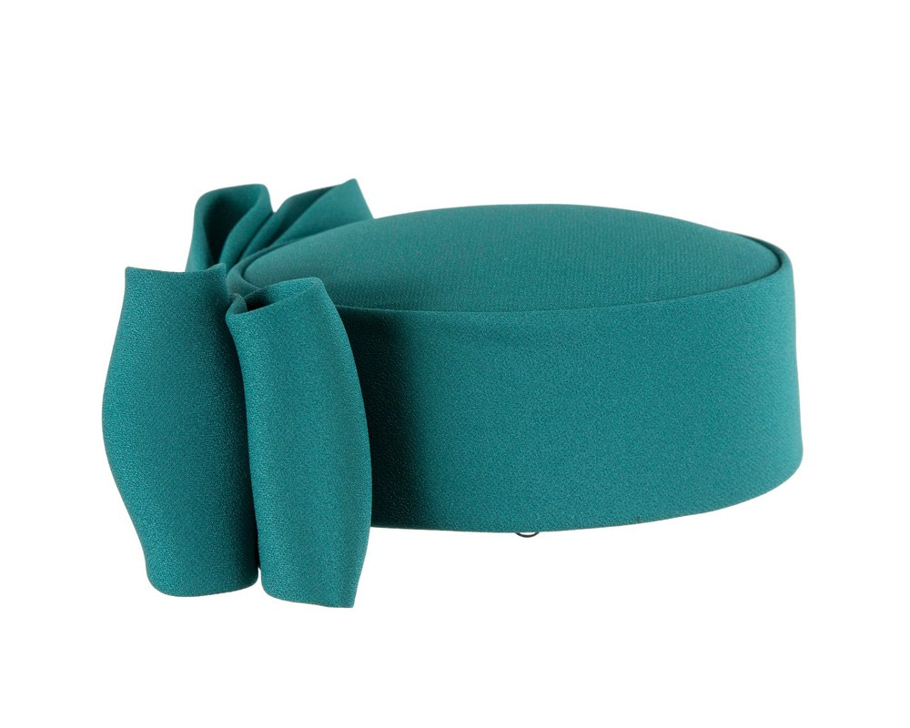Exclusive large teal green pillbox hat by Cupids Millinery - Hats From OZ Exclusive large teal green pillbox hat by Cupids Millinery - Image 4