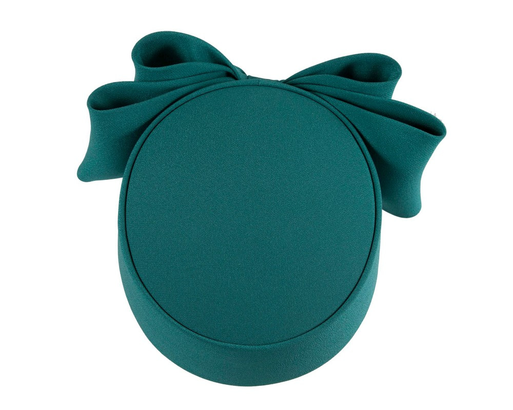 Exclusive large teal green pillbox hat by Cupids Millinery - Hats From OZ Exclusive large teal green pillbox hat by Cupids Millinery - Image 2
