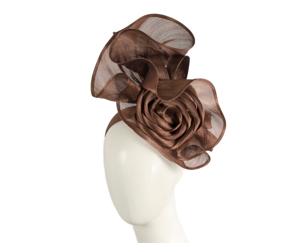 Twisted coffee designers fascinator by Fillies Collection - Hats From OZ