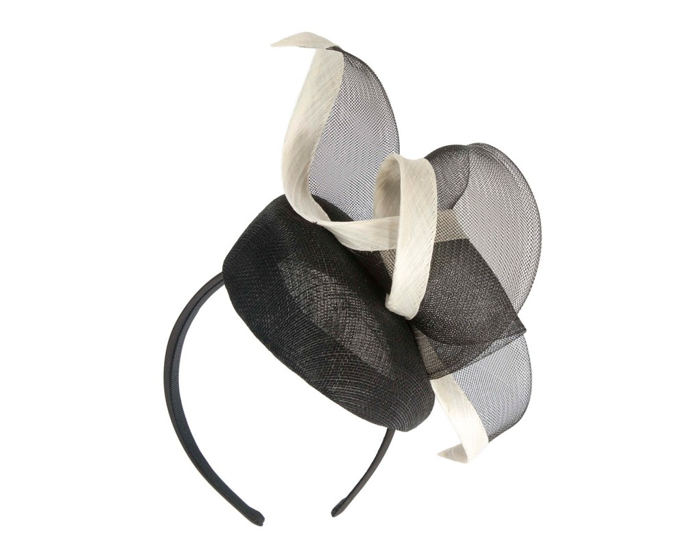 Black & Cream pillbox fascinator by Fillies Collection - Hats From OZ Black & Cream pillbox fascinator by Fillies Collection - Image 6