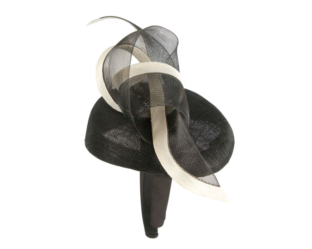 Black & Cream pillbox fascinator by Fillies Collection - Hats From OZ Black & Cream pillbox fascinator by Fillies Collection - Image 3