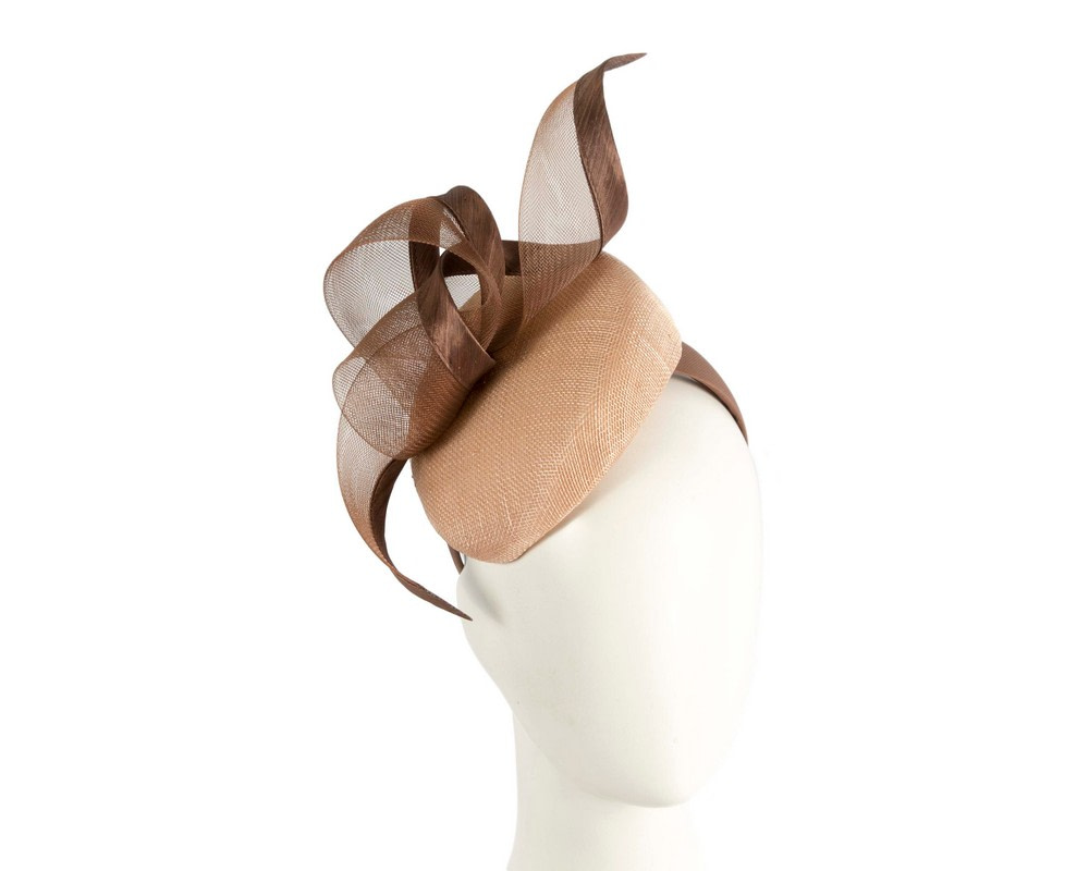 Nude & Coffee pillbox fascinator by Fillies Collection - Hats From OZ