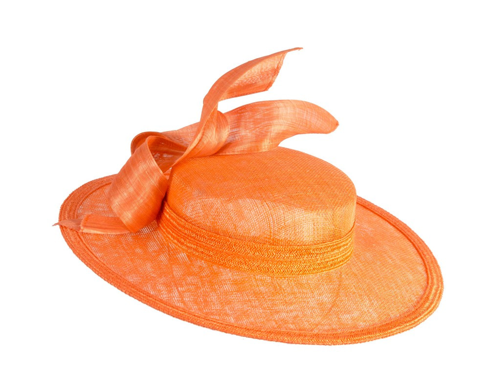 Exclusive orange boater hat by Believera - Image 2