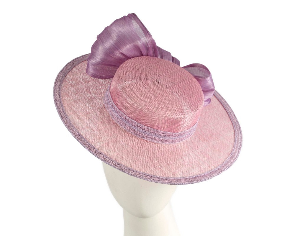 Exclusive pink & lilac boater hat by Believera - Hats From OZ | V32PIL Exclusive pink & lilac boater hat by Believera - Hats From OZ