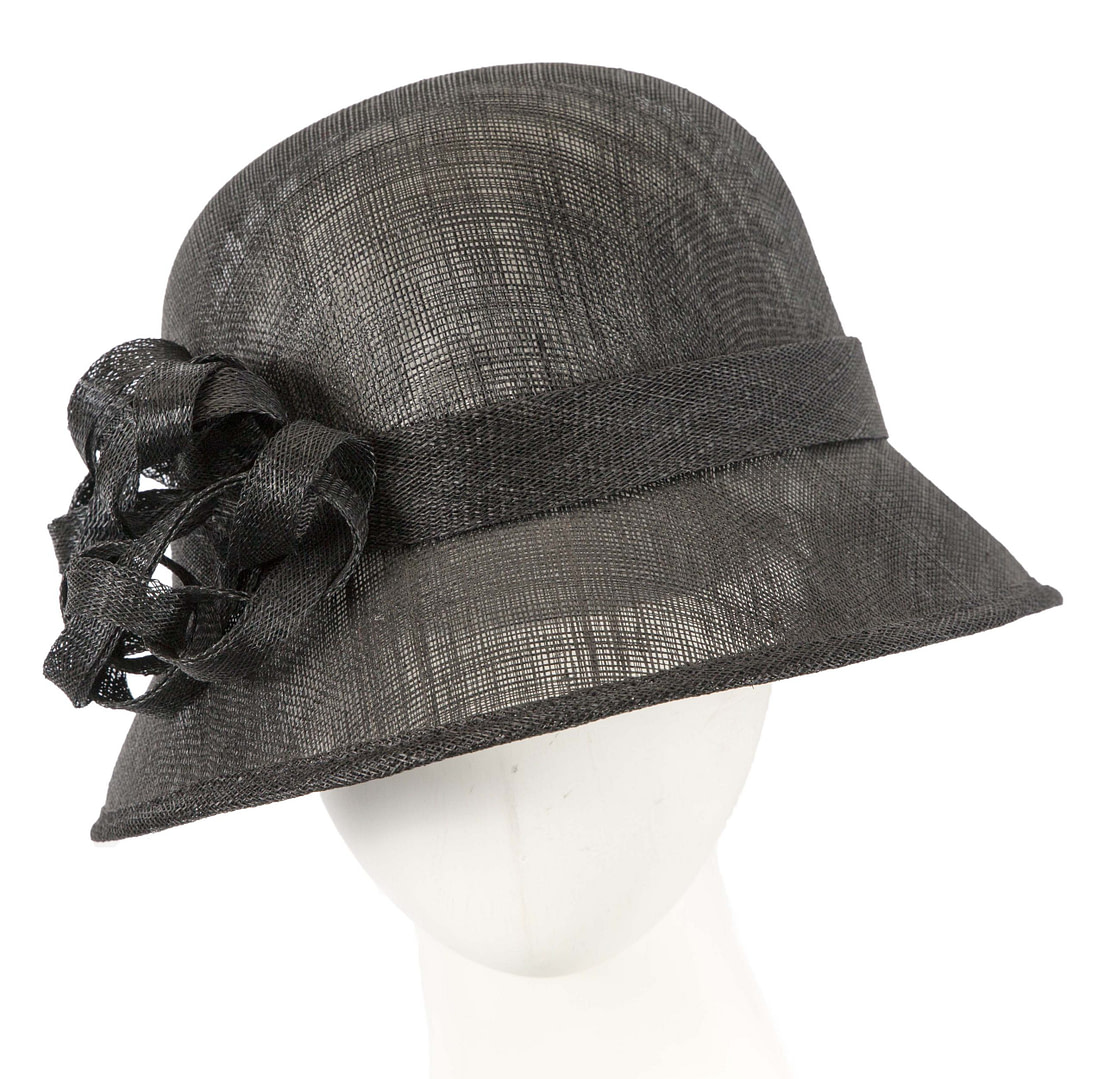 Black cloche hat by Max Alexander CU400 - Hats From OZ UK | CU400 Black cloche hat by Max Alexander CU400 - Hats From OZ UK