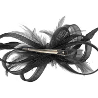 Custom made black fascinator by Cupids Millinery - Image 4