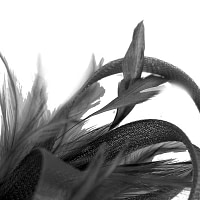 Custom made black fascinator by Cupids Millinery - Image 3