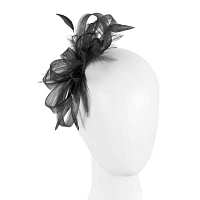 Custom made black fascinator by Cupids Millinery