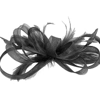Custom made black fascinator by Cupids Millinery - Image 2