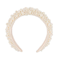Cream pearl fascinator headband by Cupids Millinery CU430 - Image 2