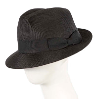 Black Fedora Homburg Hat