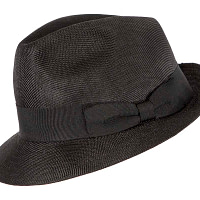 Black Fedora Homburg Hat - Image 2