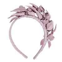 Lilac sculptured leather flower headband fascinator by Max Alexander - Image 4