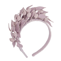 Lilac sculptured leather flower headband fascinator by Max Alexander - Image 2