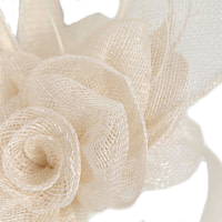 Cream sinamay flower fascinator by Max Alexander - Image 3