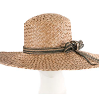Wide brim straw summer hat