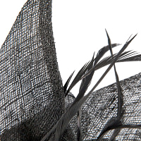 Black sinamay fascinator by Max Alexander - Image 3