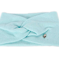 Light blue European Made woolen headband - Image 2
