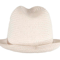 White Short Brim Fedora Hat - Image 6
