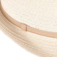 White Short Brim Fedora Hat - Image 5