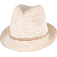 White Short Brim Fedora Hat - Image 4