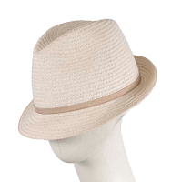 White Short Brim Fedora Hat