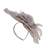Large silver racing fascinator - Image 4