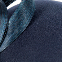 Stylish navy felt beret hat by Fillies Collection - Image 5