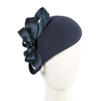 Stylish navy felt beret hat by Fillies Collection