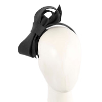 Black felt bow fascinator by Max Alexander