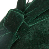 Green velvet pillbox winter fascinator - Image 5