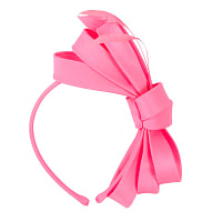 Hot pink bow racing fascinator by Max Alexander - Image 4